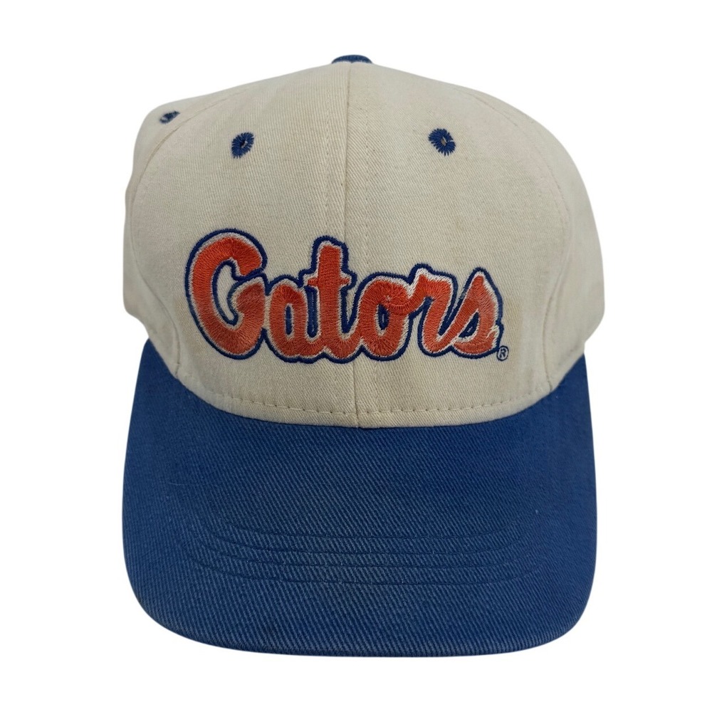 Vintage‎ Florida Gators Hat Imperial Headwear Snapback Cream Blue NCAA Baseball